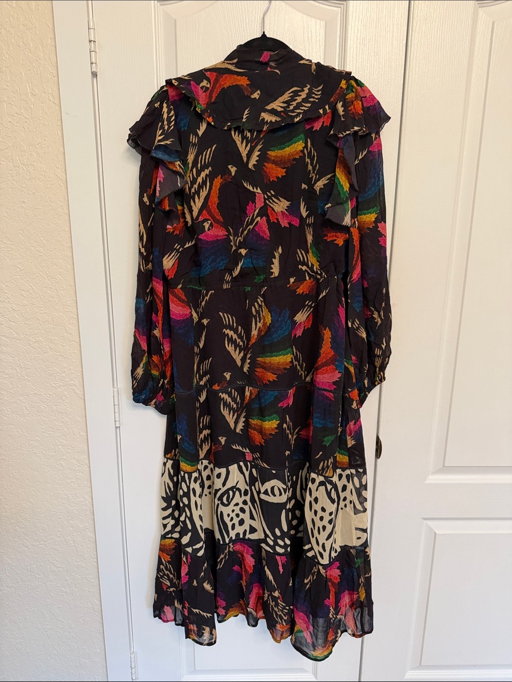 Farm Rio Black Macaws Flight Ankle Dress - Picture 4 of 14